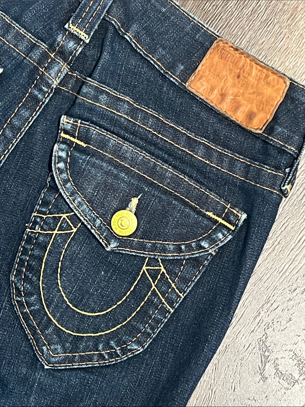 True Religion Joey Twisted Flare Vintage Denim Jeans - Picture 6 of 9